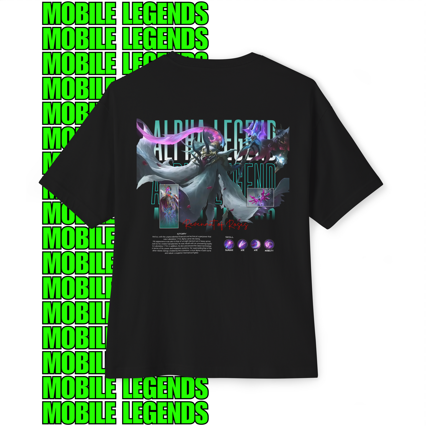 Alpha Legend – Revenant of Roses Oversized T-Shirt