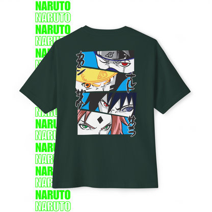 Naruto Team 7 Eyes Oversized T-Shirt (Back Print)