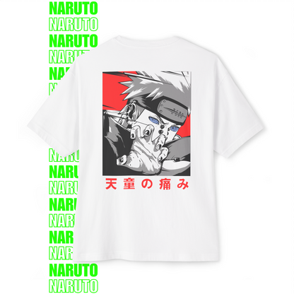 Pain Akatsuki Red Frame Oversized T-Shirt (Back Print)