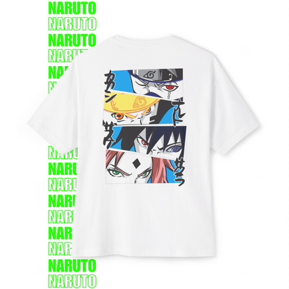 Naruto Team 7 Eyes Oversized T-Shirt (Back Print)