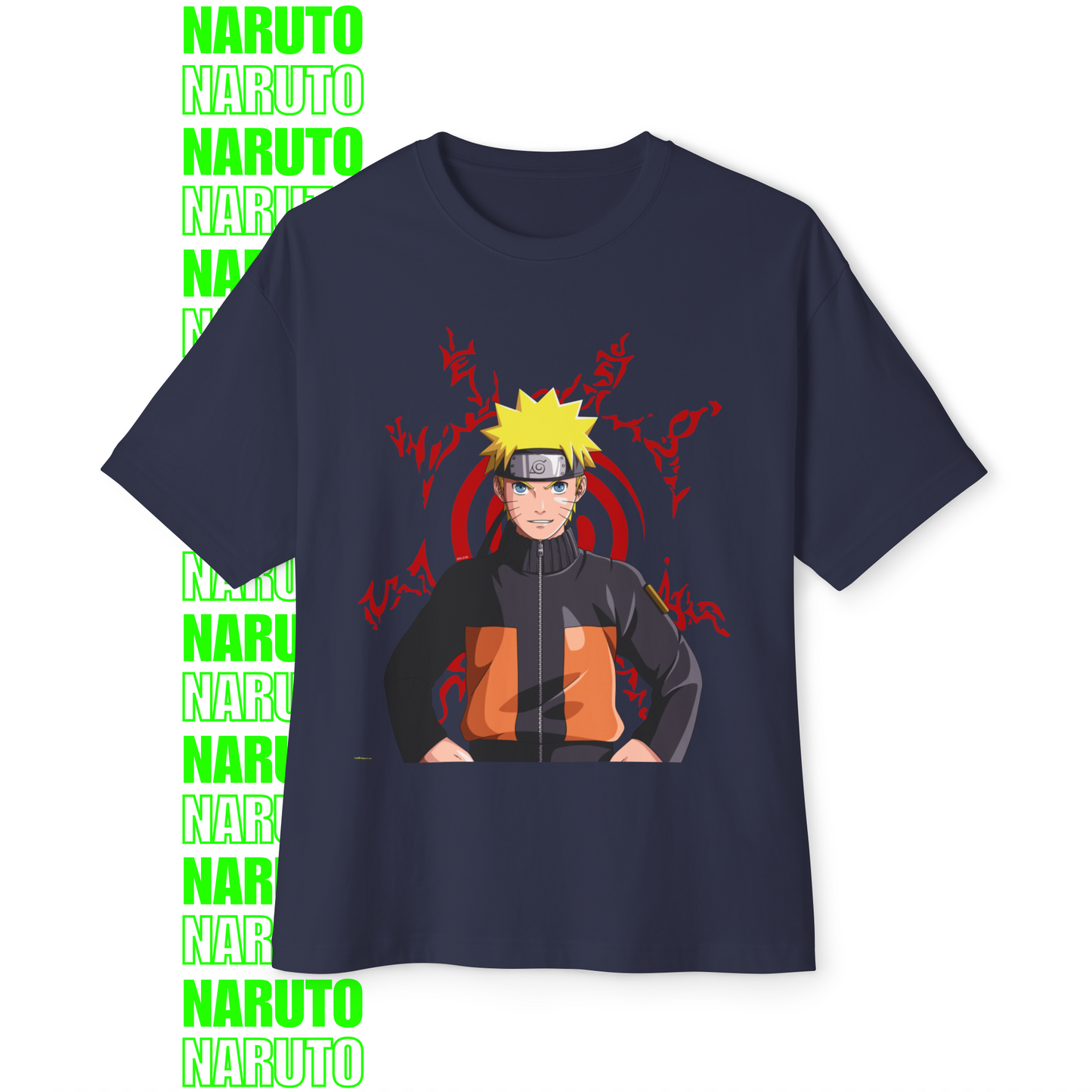 Naruto Red Seal Chakra Oversized T-Shirt (Front Print)