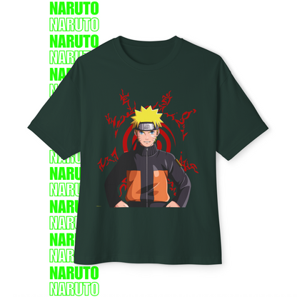 Naruto Red Seal Chakra Oversized T-Shirt (Front Print)