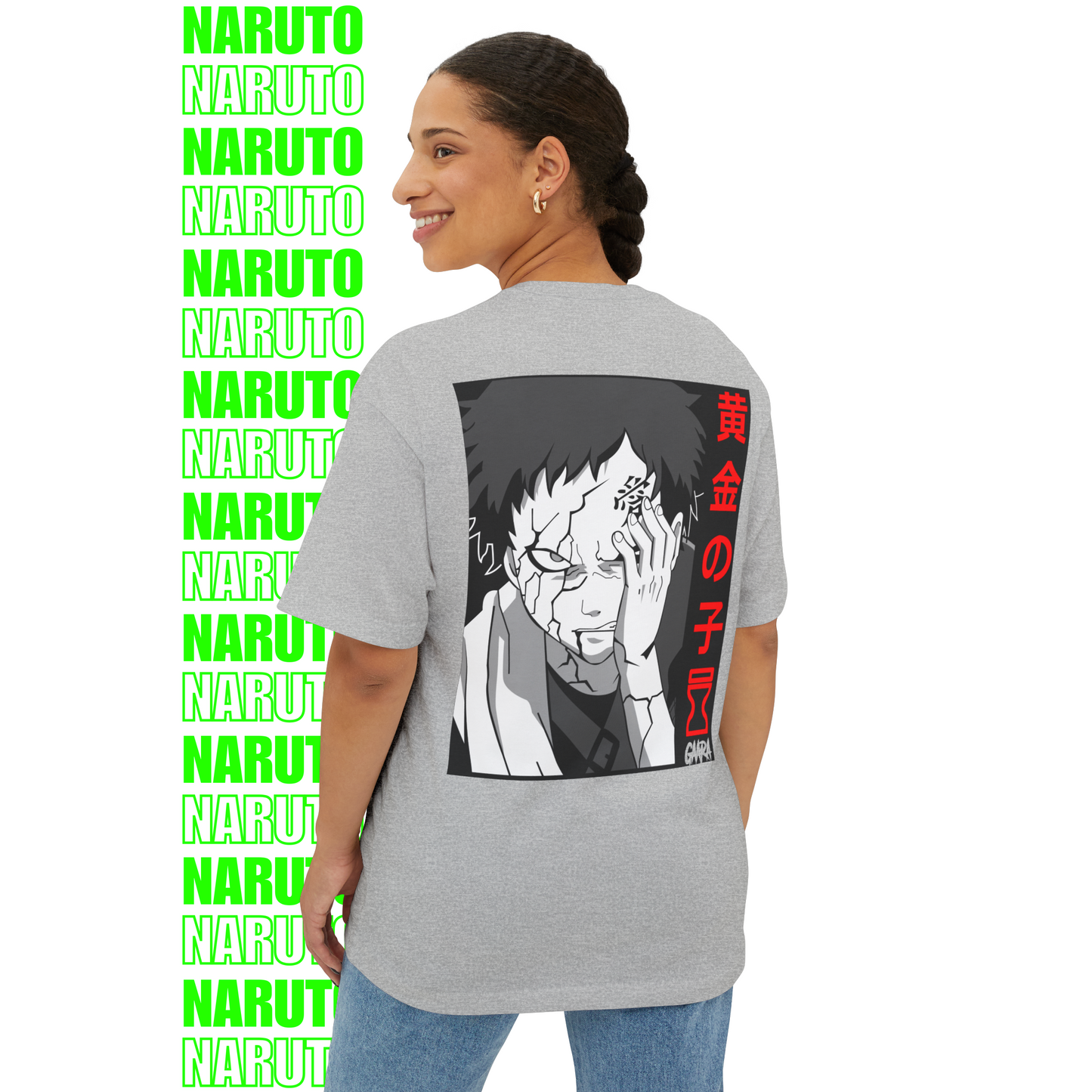 Gaara Sand Storm Oversized T-Shirt (Back Print)