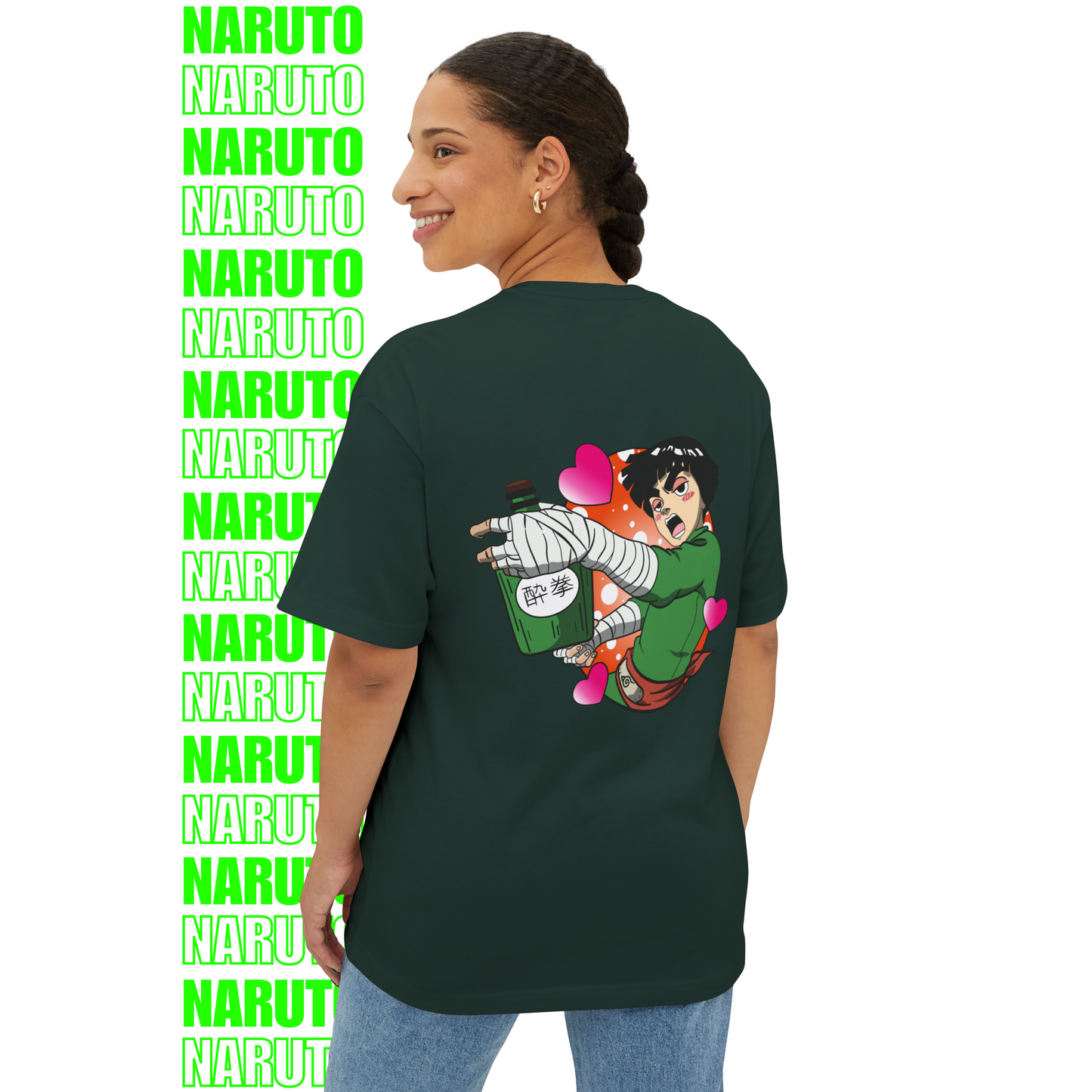 Rock Lee Love Scroll – Oversized T-Shirt (Back Print)