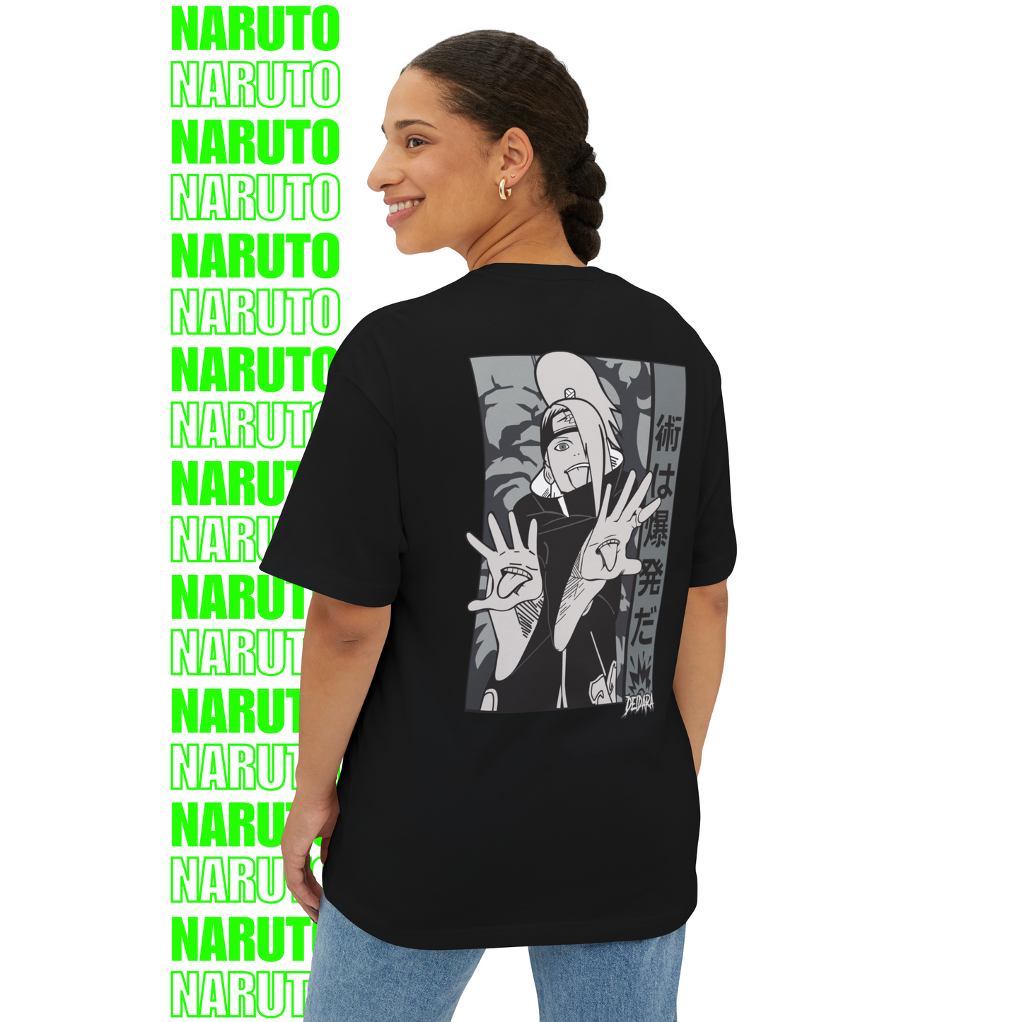 Naruto Manga Showdown Oversized T-Shirt (Back Print)