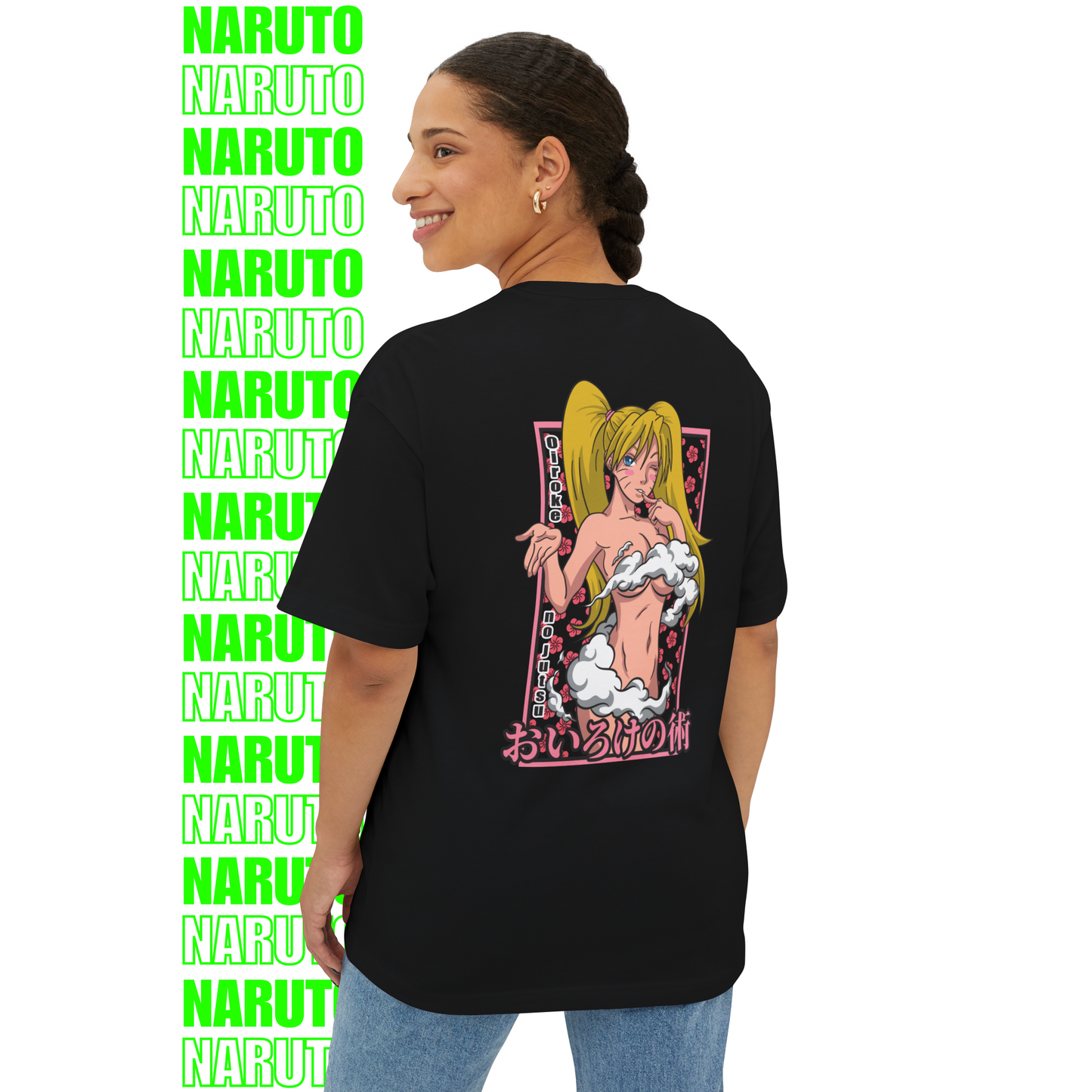 Naruto Sexy Jutsu Oversized T-Shirt (Back Print)