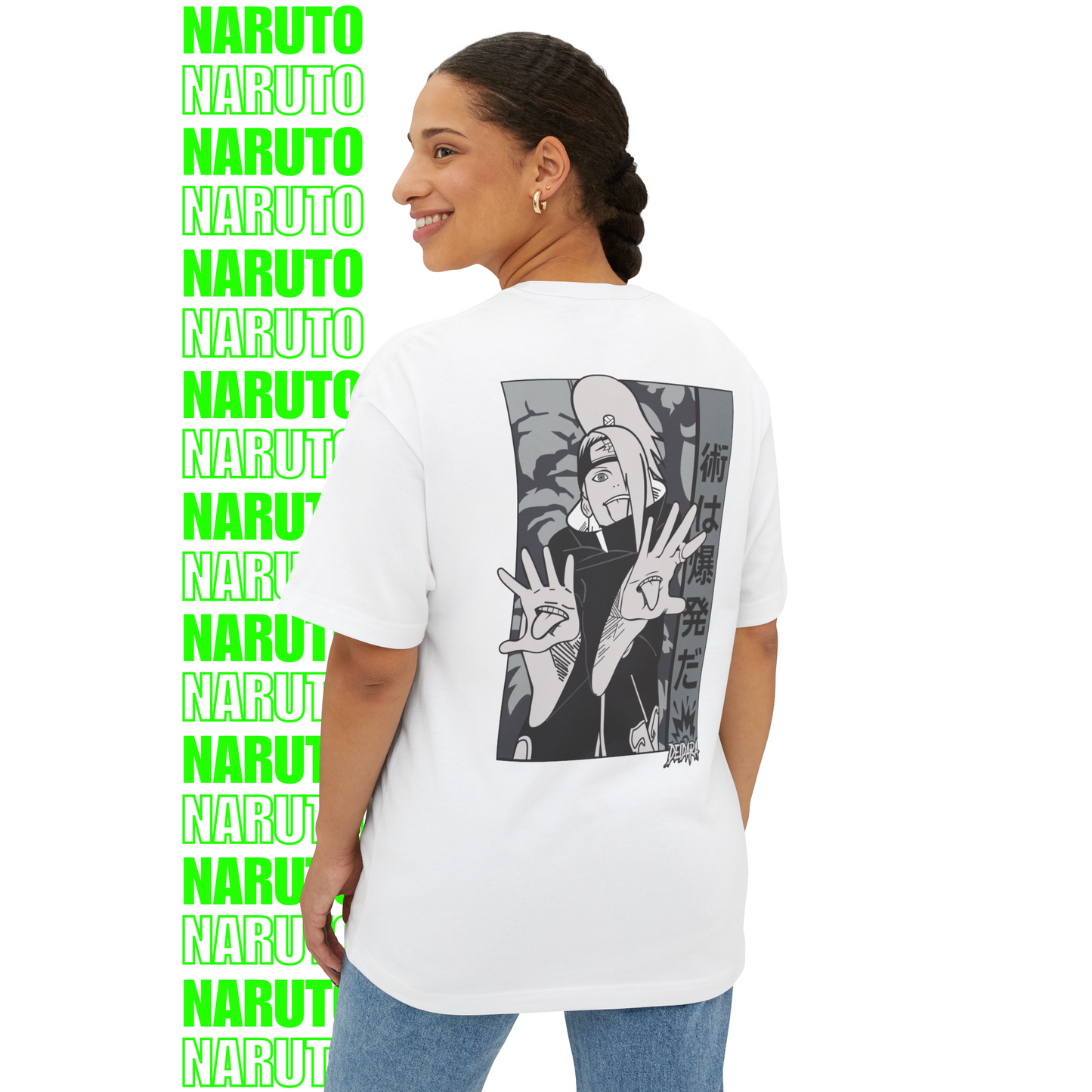 Naruto Manga Showdown Oversized T-Shirt (Back Print)