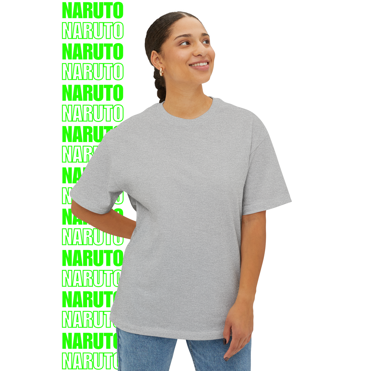 Naruto Manga Showdown Oversized T-Shirt (Back Print)