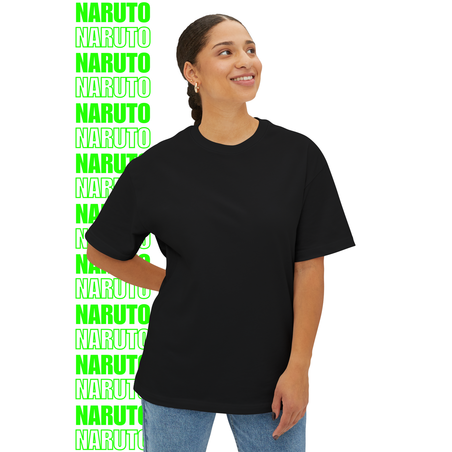 Naruto Manga Showdown Oversized T-Shirt (Back Print)