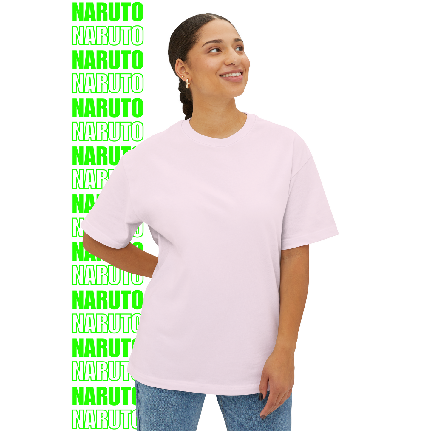 Pain Akatsuki Red Frame Oversized T-Shirt (Back Print)