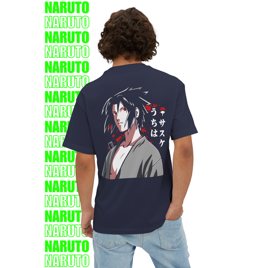 Sasuke Uchiha Drift – Oversized T-Shirt (Back Print)