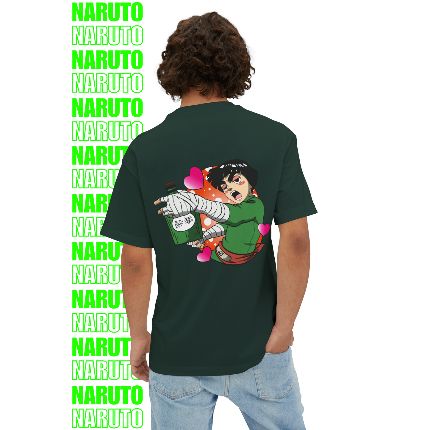 Rock Lee Love Scroll – Oversized T-Shirt (Back Print)