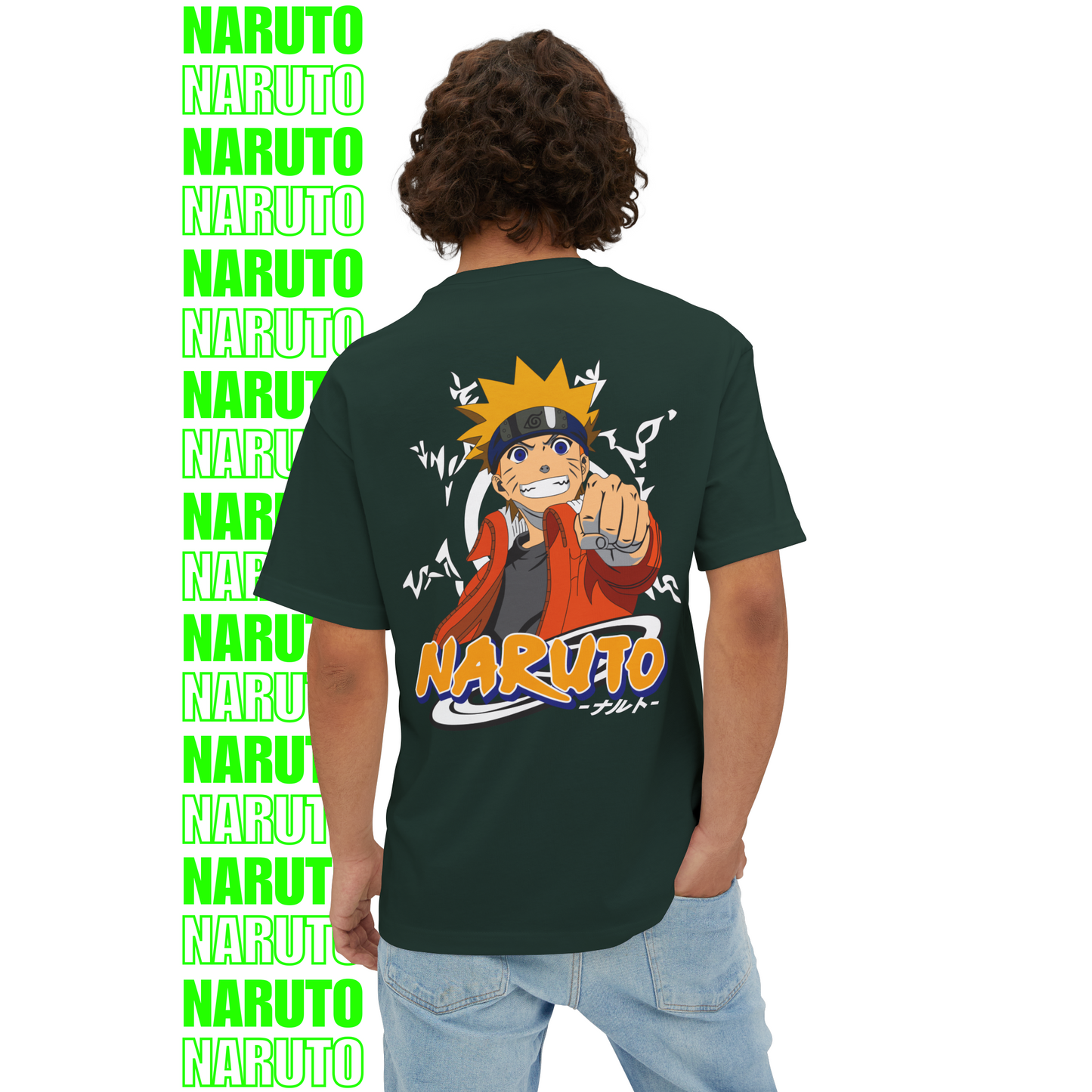 Naruto Power Pose Oversized T-Shirt (Back Print)