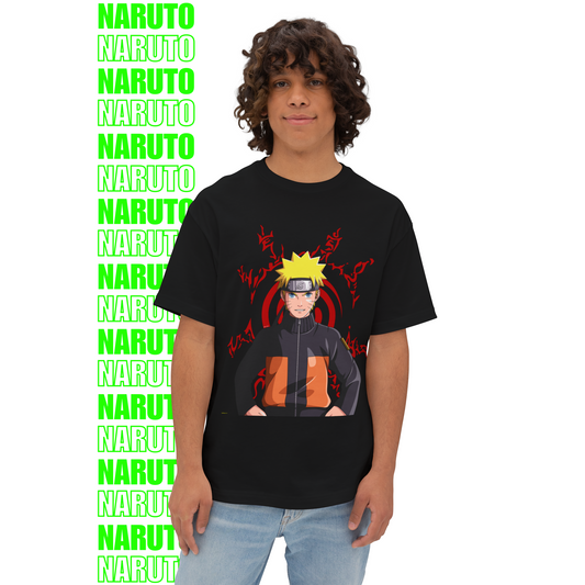 Naruto Red Seal Chakra Oversized T-Shirt (Front Print)
