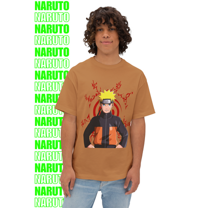 Naruto Red Seal Chakra Oversized T-Shirt (Front Print)